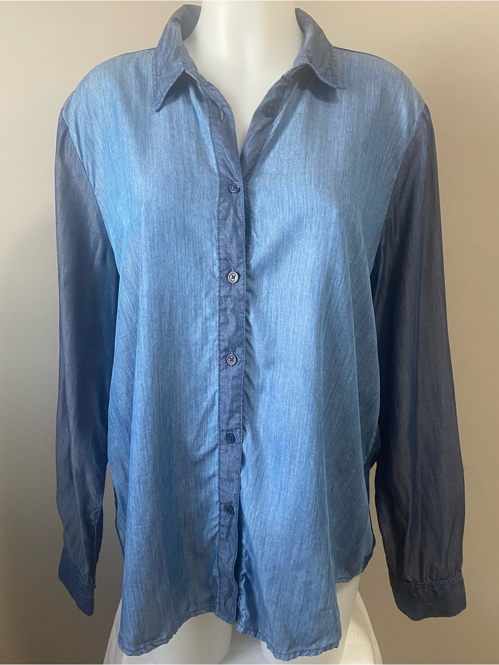 Michael Kors Two-Tone Blue Button-Down Shirt